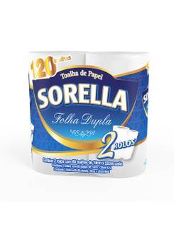 PAPEL TOALHA FOLHA DUPLA C/2 110FLS  - UN - SORELLA