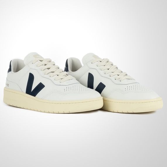 TÊNIS VEJA V-90 O.T COURO EXTRA WHITE NAUTICO