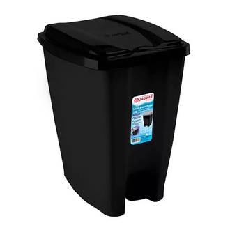 LIXEIRA PLASTICA C/PEDAL 40L - 3074 - PRETO - UN - JAGUAR