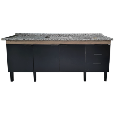 GABINETE MDF PARA COZINHA COZIMAX FLAMINGO 1.92 M TAMARINDO/PRETO