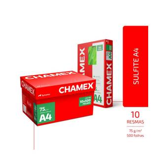 PAPEL CHAMEX 75G 500FLS - A4 - CX 10 - CHAMEX