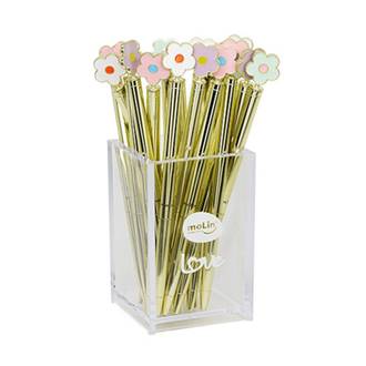 CANETA METALICA LOVE DAISY 1.0MM - 31910 - CX 20 - MOLIN