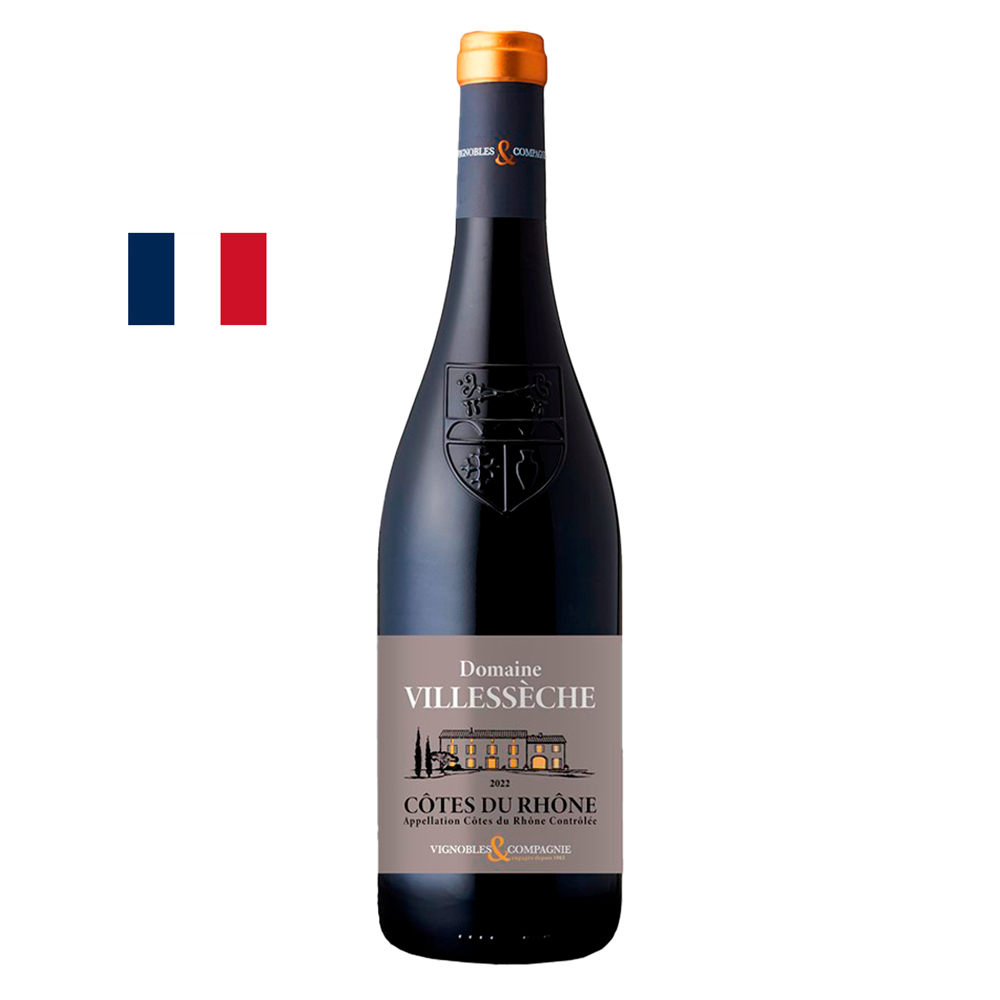 VINHO TINTO DOMAINE VILLESECHE COTES RHONE (750ML)-CASA PERINI MUNDO