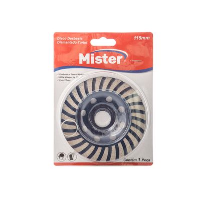 DISCO DESBASTE DIAMANTADO MISTER 115mm