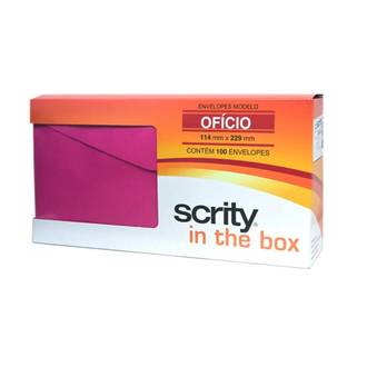 ENVELOPE COLOR OFICIO 11X22 C/100 - ROSA CHOQUE - UN - SCRITY