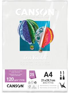 PAPEL IRIS VIVALDE 120G 25FL A4 - BRANCO - UN - CANSON