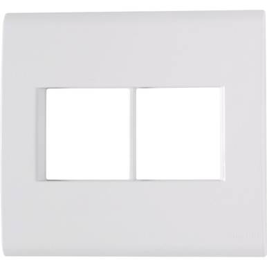 PLACA TRAMONTINA LINHA LIZ 4X4 4 POSTOS HORIZONTAIS REF. 57106/026 BRANCO