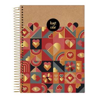 CADERNO COLEGIAL CAPA DURA 1X1 80FLS - 72923-26 - KRAFT COLOR - UN - JANDAIA