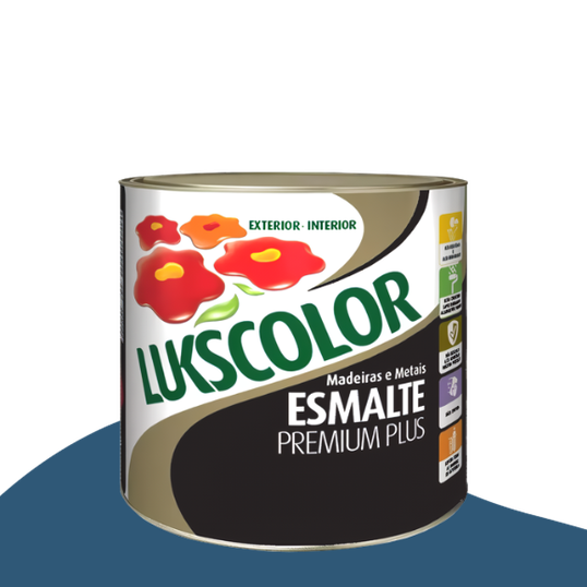 ESMALTE SINTÉTICO LUKSCOLOR BASE SOLVENTE ALTO BRILHO AZUL FRANÇA 0.225L
