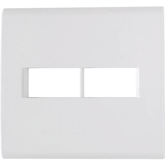 PLACA TRAMONTINA LINHA LIZ 4X4 2 POSTOS HORIZONTAIS REF. 57106/023 BRANCO