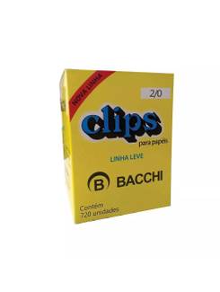 CLIPS GALVANIZADO N.2/0 C/720 500G - UN - BACCHI