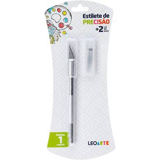 ESTILETE TIPO BISTURI/2 91424 + LAMINAS EXTRAS - UN - LEO ARTE