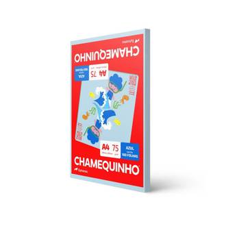 PAPEL CHAMEQUINHO  75G 100FLS - AZUL - CX 25 - CHAMEX