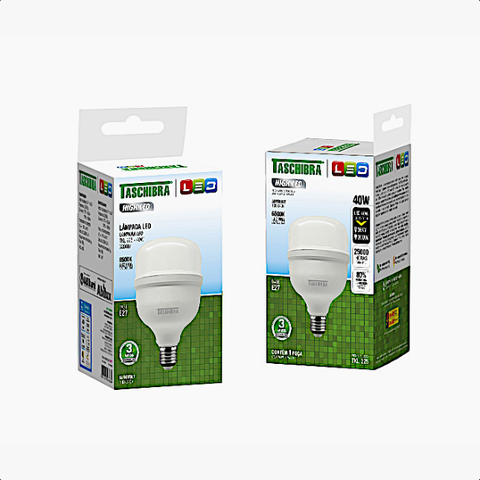 LÂMPADA LED HIGH TASCHIBRA LUZ BRANCA 6500K TKL 225 - 40W BIVOLT