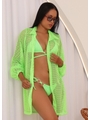 SAÍDA DE PRAIA CAMISA NO ARRASTÃO VERDE NEON COLEÇÃO NEON 3103 - 1