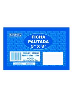 FICHA PAUTADA 5X8 C/100FL 10040 - UN - SAO DOMINGOS