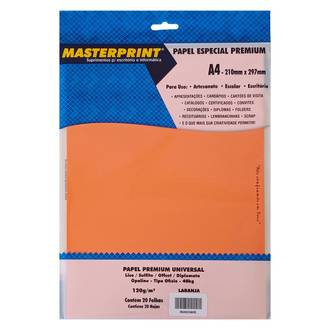 PAPEL DIPLOMATA A4 120G 20FL LISO/OFFSET - 302070074 - AMARELO - UN - MASTERPRINT