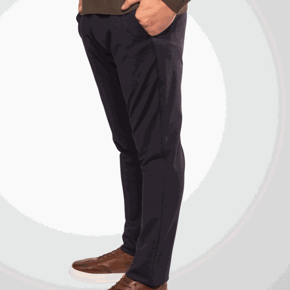 CALÇA MASCULINA MALHA PADRÃO SLIM MARINHO
