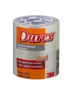 FITA ADESIVA DUREX 18X50  - TRANSPARENTE - PCT 6 - 3M