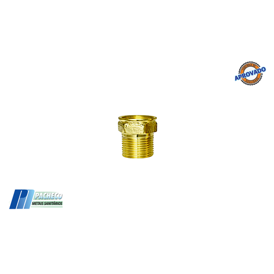 AUMENTO EM LATÃO PARA TORNEIRAS AMARELO CURTO DE 3/4 AC0032