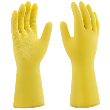 LUVAS MUCAMBO LATEX FORRADA AMARELA -XG