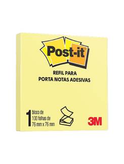 POST IT REFIL ADESIVO 90F - 76X76 - AMARELO - UN - 3M