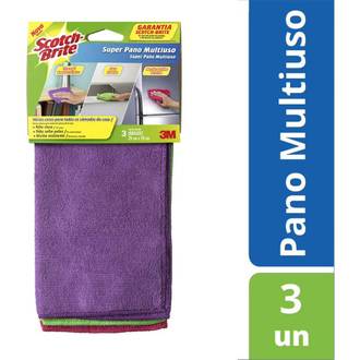PANO MULTIUSO SUPER SCOTCH-BRITE - C/3 - 29X29 - UN - 3M