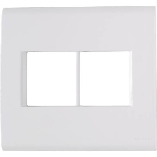 PLACA TRAMONTINA LINHA LIZ 4X4 4 POSTOS HORIZONTAIS REF. 57106/026 BRANCO