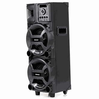 CAIXA DE SOM BT 1100W PORTATIL - ACA 1101 DUPLO 8 - PRETO - UN - AMVOX