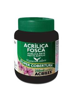TINTA ACRILICA FOSCA 250ML  - PRETO - UN - ACRILEX