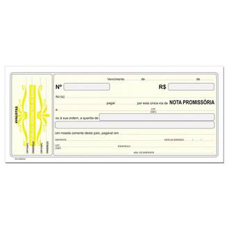 TALAO DE NOTA PROMISSORIA 50 FOLHAS 215X95MM - 6091 - PCT 20 - SAO DOMINGOS