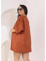 SAÍDA DE PRAIA KIMONO COM SHORT DE FRANJA MARROM COLEÇÃO BÚZIOS - 2