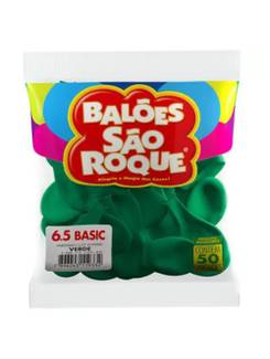 BALAO 6,5 LISO BASIC C/50  - VERDE - UN - SAO ROQUE