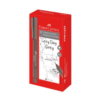 CANETA FINE PEN 0,4MM - COLORS - CINZA - CX 12 - FABER
