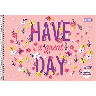 CADERNO DESENHO CAPA DURA 80FLS - 390437 - PEPPER FEM - PCT 4 - TILIBRA