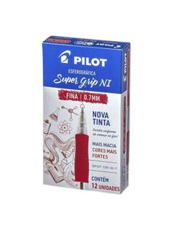 CANETA SUPER GRIP 0.7 0.7MM - VERMELHO - CX 12 - PILOT