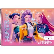 CADERNO DESENHO CAPA DURA 80FLS - ESPIRAL - 399710 - GUERREIRAS KPOP - UN - TILIBRA