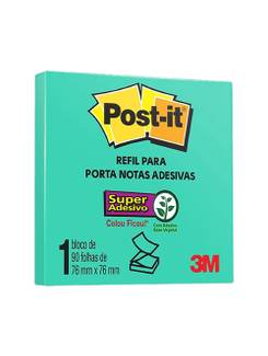 POST IT REFIL ADESIVO 90F - 76X76 - AZUL - UN - 3M