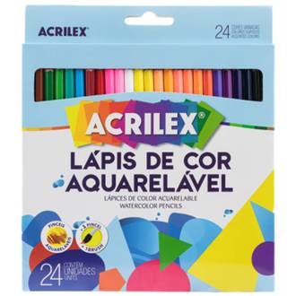 LAPIS DE COR AQUARELAVEL 24 CORES - C/PINCEL - C/24 - UN - ACRILEX