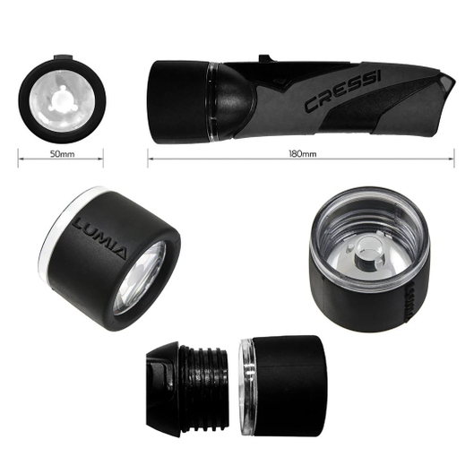 LANTERNA LUMIA MAGNÉTICA LED CRESSI CINZA
