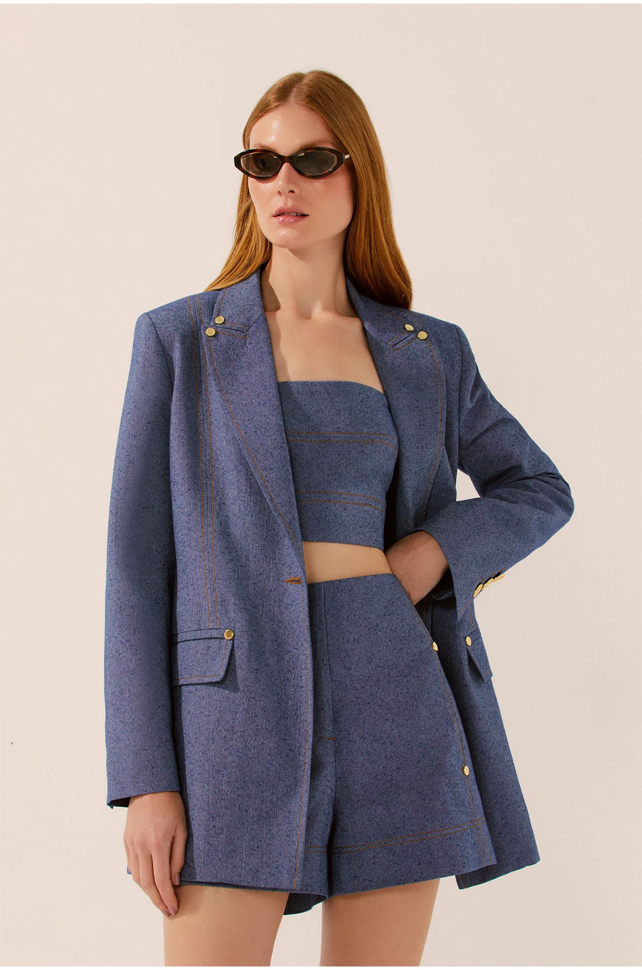 Blazer regular alfaiataria urbana