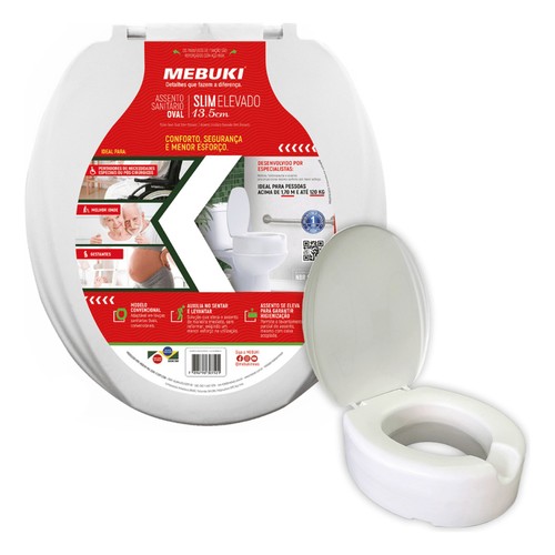 ELEVACAO ASSENTO SLIM C/TAMPA 13,5CM MEBUKI UN