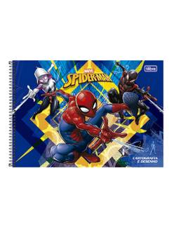 CADERNO DESENHO CAPA DURA 80FLS - ESPIRAL - SPIDER MAN - UN - TILIBRA