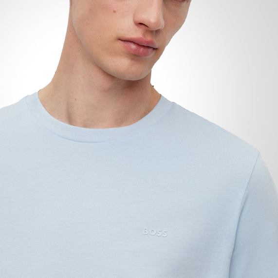 CAMISETA MASCULINA REGULAR FIT THOMPSON 01 AZUL BOSS
