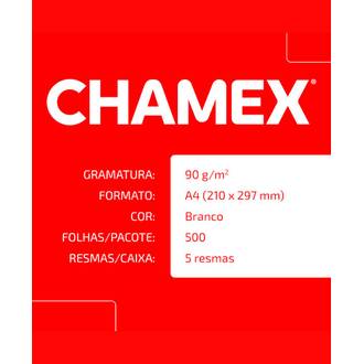 PAPEL CHAMEX 90G 500FLS - A4 - UN - CHAMEX