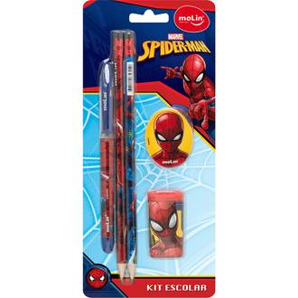 KIT ESCOLAR SPIDERMAN 5 PCS 5180 - UN - MOLIN