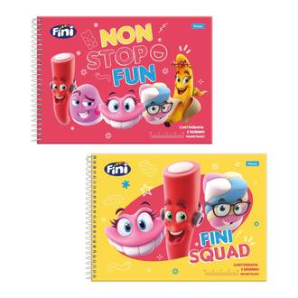 CADERNO DESENHO CAPA DURA 80FLS - ESPIRAL - FINI - UN - FORONI