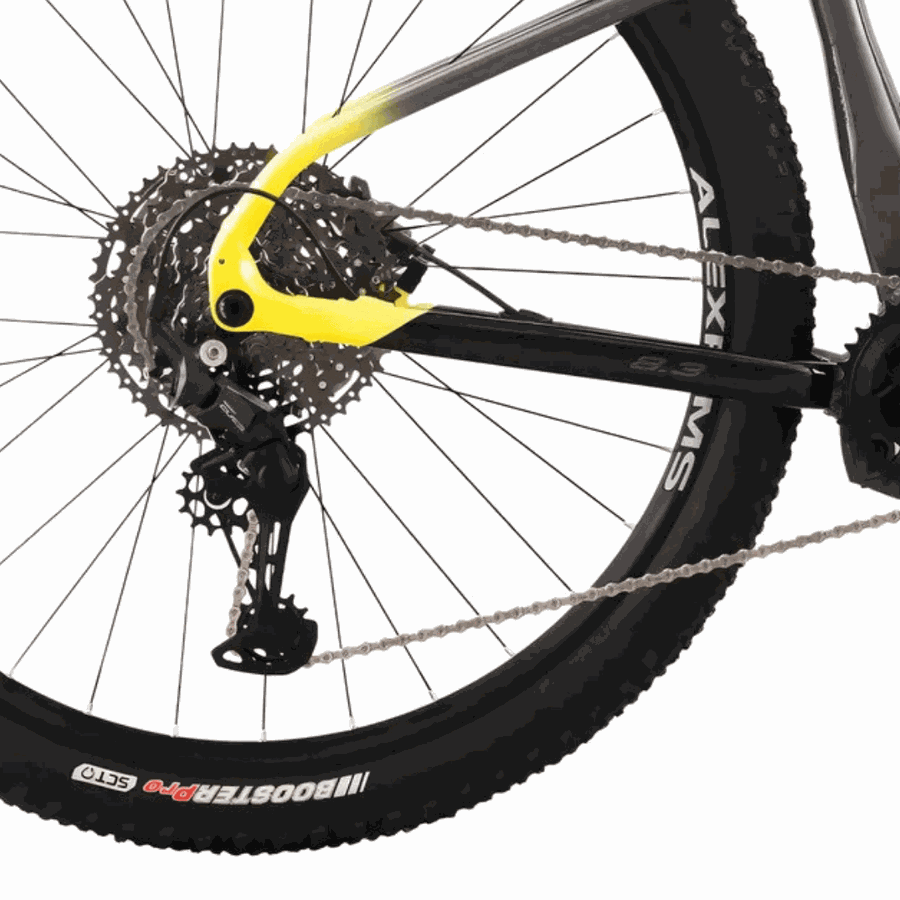 Bicicleta Elétrica Oggi Big Wheel 8.3 Cinza e Amarela