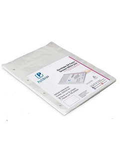 ENVELOPE PLASTICO GROSSO OFICI 4 FUROS C/50FL - CRISTAL - UN - POLIBRAS