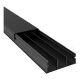 CANALETA PERLEX 40x16 C/ADESIVO PRETA C/DIV 2670PRDF
